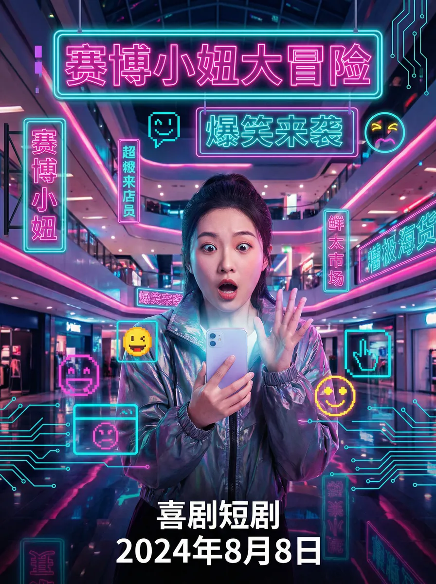 92午夜免费福利757 搞笑喜剧短剧 - 赛博小妞大冒险海报